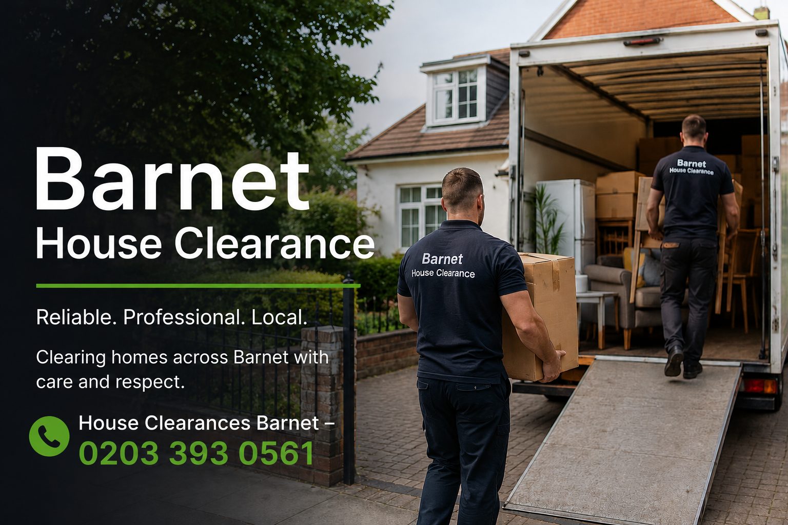 Barnet House Clearance team loading a van